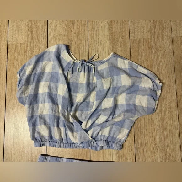 Madewell Linen Blend Michele Bubble Top & Side Button Midi Skirt - Picture 12 of 12